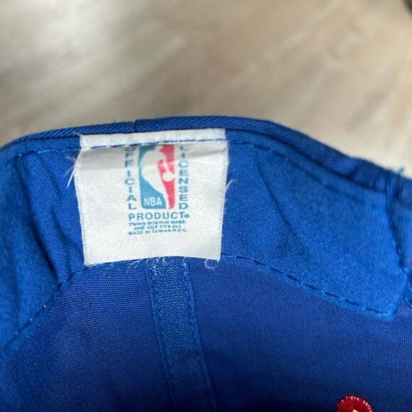 Vintage Detroit Pistons Hat Snapback NBA Basketball Twins Blue Red Cap - Picture 4 of 9